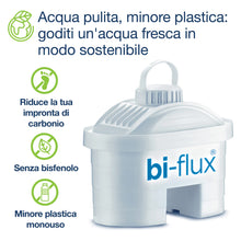 Carica l'immagine nel visualizzatore di Gallery, Cartuccia filtrante per acqua LAICA Bi-Flux – Preserva i sali minerali riducendo cloro e metalli pesanti – Riduce la durezza dell'acqua del rubinetto – Filtro per brocche d'acqua, confezione da 12