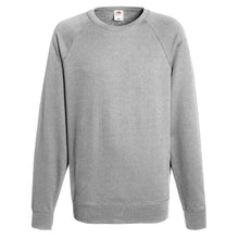 Carica l'immagine nel visualizzatore di Gallery, Fruit of the Loom Raglan Sweatshirt, Felpa Uomo, Nero (Black), Medium - Ilgrandebazar