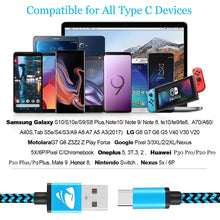 Carica l'immagine nel visualizzatore di Gallery, Cavo USB Tipo C Rapida Ricarica C 2M 3-Pezzi Nylon Intrecciato Cavo... - Ilgrandebazar
