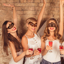 Carica l'immagine nel visualizzatore di Gallery, SIQUK 30 Pezzi Maschere Veneziane Donna Nero Maschera Pizzo per Masquerade...