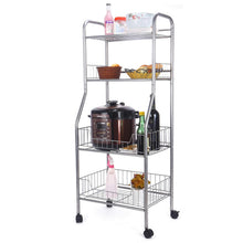 Carica l'immagine nel visualizzatore di Gallery, DoubleBlack Scaffale Metallo Scaffalatura Metallica con Ruote Cucina...