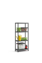 Carica l'immagine nel visualizzatore di Gallery, Keter 9503000 SCAFFALE 4 Ripiani PIENI Plus KIS, Nero, 60x30x135 cm, Nero - Ilgrandebazar