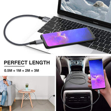 Carica l'immagine nel visualizzatore di Gallery, Cavo USB C, RAVIAD [4Pezzi, 0.5m 1m 2m 3m] Nylon 3m, Grigio - Ilgrandebazar