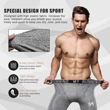 Carica l'immagine nel visualizzatore di Gallery, MEETYOO Leggings Uomo, Calzamaglie Sportive Pantaloni Fitness L, Grigio-2 - Ilgrandebazar
