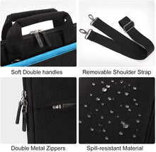 Carica l'immagine nel visualizzatore di Gallery, DOMISO 15.6 Pollici Borsa a Tracolla per Laptop Impermeabile Cartella Borsa Porta PC con Manico per 15.6" Lenovo Yoga Chromebook/ThinkPad T580/Asus ROG Zephyrus GX501/HP Pavilion 15/Acer Swift 3,Nero 15.6 Pollici Nero