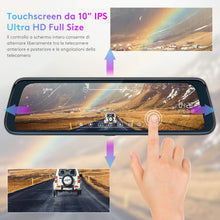Carica l'immagine nel visualizzatore di Gallery, Dash Cam Specchietto ThiEYE 10" Touchscreen Telecamera per Auto Retrovisione...