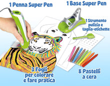 Carica l'immagine nel visualizzatore di Gallery, CRAYOLA- Super Pen Tigre, per sciogliere i Pastelli a Cera e Creare Disegni in Rilievo, attività Creativa e Regalo per Bambini, età 8+, Colore Argento/Verde, 25-0395