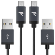 Carica l'immagine nel visualizzatore di Gallery, Cavo Micro USB [ 1M - 2Pezzi ] Rampow - 2 Pezzi, Grigio siderale - Ilgrandebazar