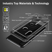 Carica l'immagine nel visualizzatore di Gallery, LeYi per Cover Huawei P30 Lite/ P30 Lite New Edition con Vetro Temperato [2 Pack],Trasparente Custodia Rigida Silicone con Anello Rinforzata Antiurto Bumper per Custodie Huawei P30 Lite Nero