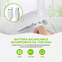 Carica l'immagine nel visualizzatore di Gallery, Lampada Libro 15 LED con Clip, Luce 3 Tipi 1 PEZZO, Bianco