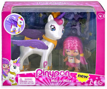 Carica l'immagine nel visualizzatore di Gallery, PINYPON - Unicorno volante e personaggio Pinypon con stella con decorazione segreta, per bambine/I dai 4 anni, Famosa 700014082 Unicorno volante Single