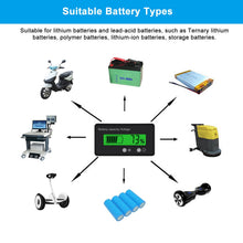 Carica l'immagine nel visualizzatore di Gallery, DC 6-63V 12V/24V/36V/48V LCD Batteria capacità Monitor Tester del Verde