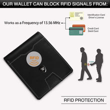 Carica l'immagine nel visualizzatore di Gallery, Portafoglio Uomo RFID Blocking con cartoline e borsa,Trifold Slim Portafogli... - Ilgrandebazar