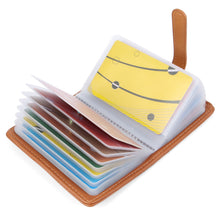 Carica l'immagine nel visualizzatore di Gallery, 10 Colori Porta Carte di Credito Pelle per Donna Uomo - 26 Slot (Rose Rosso) - Ilgrandebazar