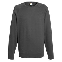 Carica l'immagine nel visualizzatore di Gallery, Fruit of the Loom Raglan Sweatshirt, Felpa Uomo, Nero (Black), Medium - Ilgrandebazar