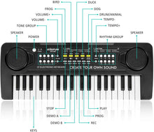 Carica l'immagine nel visualizzatore di Gallery, Shayson 37 Tasti Tastiera Elettronica Tastiera Portatile Pianola Multifunzione Mini Tastiera Music Giocattolo educativo per Bambini Regalo