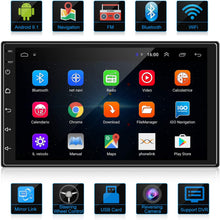 Carica l'immagine nel visualizzatore di Gallery, Autoradio android 7" Comandi al volante  2 Din, Touch Screen da 7 pollici Bluetooth WiFi Lettore Multimediale Supporto Lettore MP5 GPS / Immagine di Retromarcia / Controllo del Volante / Radio