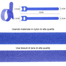 Carica l'immagine nel visualizzatore di Gallery, Faburo 100 pz Fascette fermacavi riutilizzabili e regolabili in per cavi, 5... - Ilgrandebazar