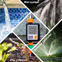 Carica l'immagine nel visualizzatore di Gallery, Kazeila Computer per Irrigazione Centralina Irrigazione Programmazione di irrigazione Timer per irrigazione Temporizzatori per irrigatori Digitale Programmabile per Giardino Sistema di irrigazione Orange