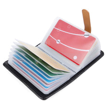 Carica l'immagine nel visualizzatore di Gallery, 10 Colori Porta Carte di Credito Pelle per Donna Uomo - 26 Slot (Rose Rosso) - Ilgrandebazar