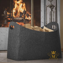 Carica l'immagine nel visualizzatore di Gallery, Rubberneck XL Borsa portalegna per Camino in Feltro, 54x39x30 cm Antracite - Ilgrandebazar