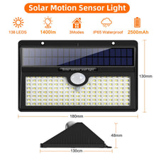 Carica l'immagine nel visualizzatore di Gallery, Luce Solare Led Esterno,【2019 Super Luminosa 138LED-1400 lumen】iPosible Luci... - Ilgrandebazar