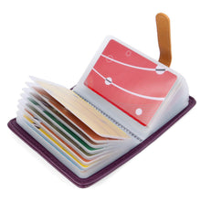 Carica l'immagine nel visualizzatore di Gallery, 10 Colori Porta Carte di Credito Pelle per Donna Uomo - 26 Slot (Rose Rosso) - Ilgrandebazar