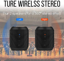 Carica l'immagine nel visualizzatore di Gallery, Altoparlante Bluetooth Portatili, 20W Cassa Bluetooth Waterproof IPX6 Dual Driver TWS Stereo Suono 360°, Speaker Bluetooth 5.0 con HD Mic 16 ore di Riproduzione 50ft Supporto Radio FM, AUX, TF, USB