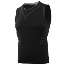 Carica l'immagine nel visualizzatore di Gallery, AMZSPORT Canotta Compressione da Uomo Sport Senza Maniche Base XXL, Nero - Ilgrandebazar