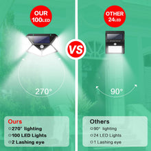 Carica l'immagine nel visualizzatore di Gallery, Luce Solare LED Esterno,【270°Angolo 100LED-2 Pezzi - Ilgrandebazar
