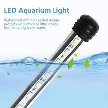 Carica l'immagine nel visualizzatore di Gallery, 92 cm luce LED per acquario, illuminazione subacquea, IP68, copertura impermeabile, lampada a LED spina UE per serbatoio con telecomando RGB cambia colore (1,8 x 92 cm, bianco e blu)