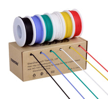 Carica l'immagine nel visualizzatore di Gallery, Cavo elettrico 18 AWG, kit 18 awg, Nero, Bianco, Rosso, Blu Verde, Giallo - Ilgrandebazar