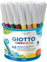 Carica l'immagine nel visualizzatore di Gallery, Giotto Turbo Maxi 521400 - Pennarelli , Punta Larga, 5mm, Confezione da 48 Single