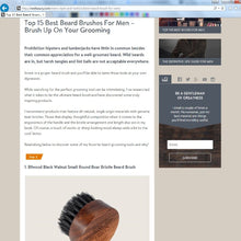 Carica l'immagine nel visualizzatore di Gallery, BFWood Spazzola da Barba rotonda piccola di setole naturali S, Nero - Ilgrandebazar