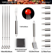 Carica l'immagine nel visualizzatore di Gallery, Romanticist 18 PC Kit Barbecue in Acciaio Inox - 43 x 7.75 x 17.25cm - Ilgrandebazar