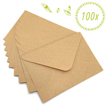 Carica l'immagine nel visualizzatore di Gallery, Japun - Buste (100 pezzi) in carta kraft vintage/senza C6 - 163 x 112 mm - Ilgrandebazar