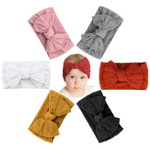 Carica l'immagine nel visualizzatore di Gallery, Makone Baby Stirnband, Stretchy Gestricktes Haarband Mit Bögen Pom Bun... - Ilgrandebazar