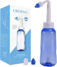 Carica l'immagine nel visualizzatore di Gallery, CROING (500ml bottiglia) Irrigatore Nasale Manuale per Lavaggi Nasali Neti lota per Irrigazione Nasale con due Beccucci