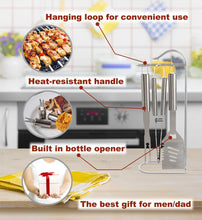 Carica l'immagine nel visualizzatore di Gallery, Romanticist 18 PC Kit Barbecue in Acciaio Inox - 43 x 7.75 x 17.25cm - Ilgrandebazar