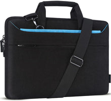 Carica l'immagine nel visualizzatore di Gallery, DOMISO 15.6 Pollici Borsa a Tracolla per Laptop Impermeabile Cartella Borsa Porta PC con Manico per 15.6" Lenovo Yoga Chromebook/ThinkPad T580/Asus ROG Zephyrus GX501/HP Pavilion 15/Acer Swift 3,Nero 15.6 Pollici Nero