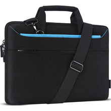 Carica l'immagine nel visualizzatore di Gallery, DOMISO 15.6 Pollici Borsa a Tracolla per Laptop Impermeabile Cartella Borsa Porta PC con Manico per 15.6" Lenovo Yoga Chromebook/ThinkPad T580/Asus ROG Zephyrus GX501/HP Pavilion 15/Acer Swift 3,Nero 15.6 Pollici Nero