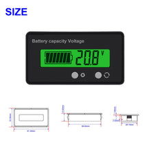 Carica l'immagine nel visualizzatore di Gallery, DC 6-63V 12V/24V/36V/48V LCD Batteria capacità Monitor Tester del Verde