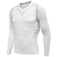 Carica l'immagine nel visualizzatore di Gallery, Amzsport, maglietta da uomo a compressione, a maniche lunghe, funzione... - Ilgrandebazar