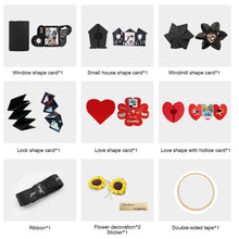 Carica l'immagine nel visualizzatore di Gallery, YILEEY Explosion Box A Forma di Cuore, Creativo Fai da Te Scatola Nero - Ilgrandebazar