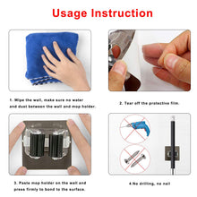 Carica l'immagine nel visualizzatore di Gallery, Funvce 4 Pz Mocio Sostegno Broom Organizer, a Parete Gancio... - Ilgrandebazar