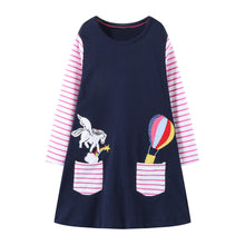 Carica l'immagine nel visualizzatore di Gallery, VIKITA Vestito Ricamo Floreale Manica Lunga Casuale Cotone Bambina L323 5T - Ilgrandebazar