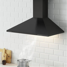 Carica l'immagine nel visualizzatore di Gallery, Ciarra, cappa con aspiratore, da cucina, 90cm, in acciaio INOX (nero) Nero - Ilgrandebazar