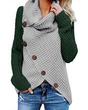Carica l'immagine nel visualizzatore di Gallery, kenoce Maglione Donna Collo Alto Casual Pullover Manica Lunga... - Ilgrandebazar