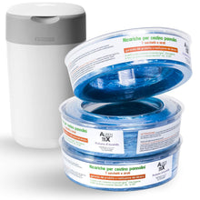 Carica l'immagine nel visualizzatore di Gallery, Ricarica Mangiapannolini Bimbi Antiodore alla Lavanda 320 Sacchetti Compatibile con Sangenic Tommee Tippee Sistema di Smaltimento Pannolini 3 unità