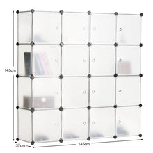 Carica l'immagine nel visualizzatore di Gallery, BASTUO 16 cubi DIY mobiletto libreria Ripiani modulari cubi, Armadio 16 Cubes - Ilgrandebazar